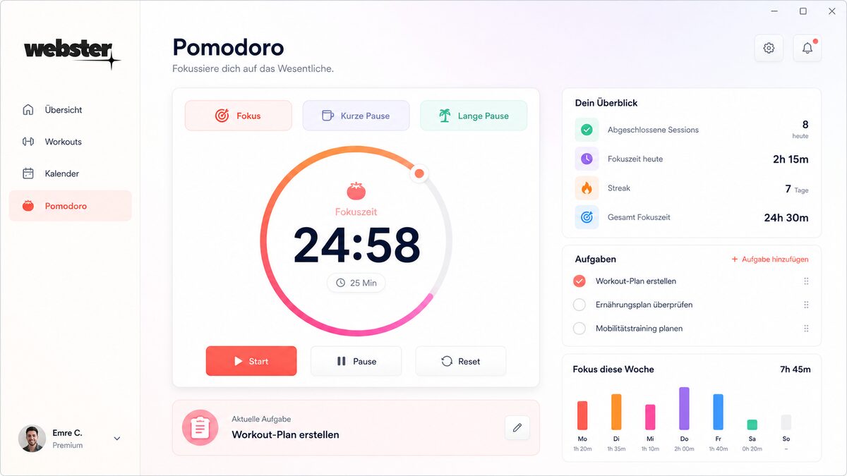 Pomodoro — Focus & productivity app